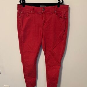 Torrid Bombshell Skinny Jeans Super Soft in Red - Size 22